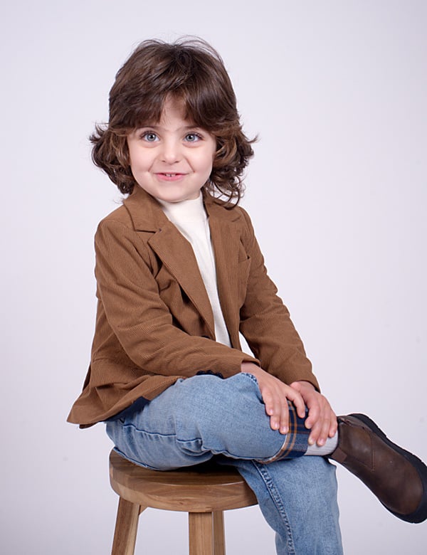 Kindermodel met blauwe ogen Ibrahim