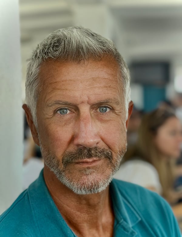 mannelijk model met blauwe ogen Jan V.