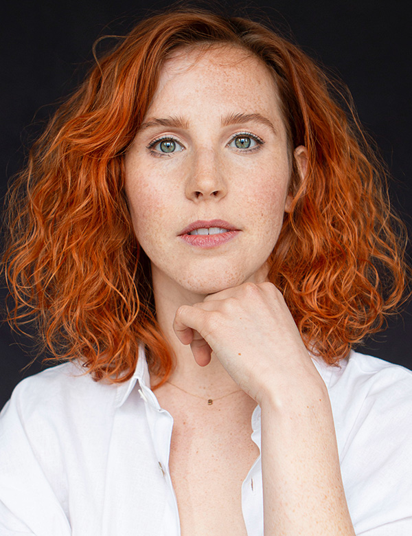 Vrouwelijk model met rood haar Sanne