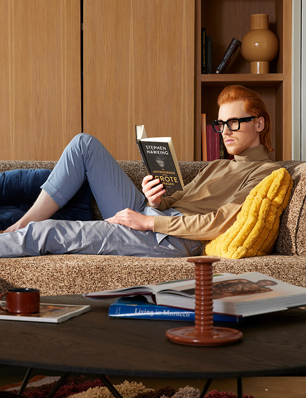 Mannelijk model met rood haar Sybren.