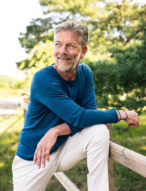 Mannelijk model met blauwe ogen Rene D.