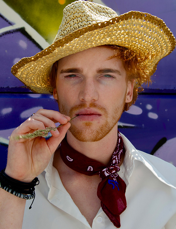 Mannelijk model met rood haar Sybren c.