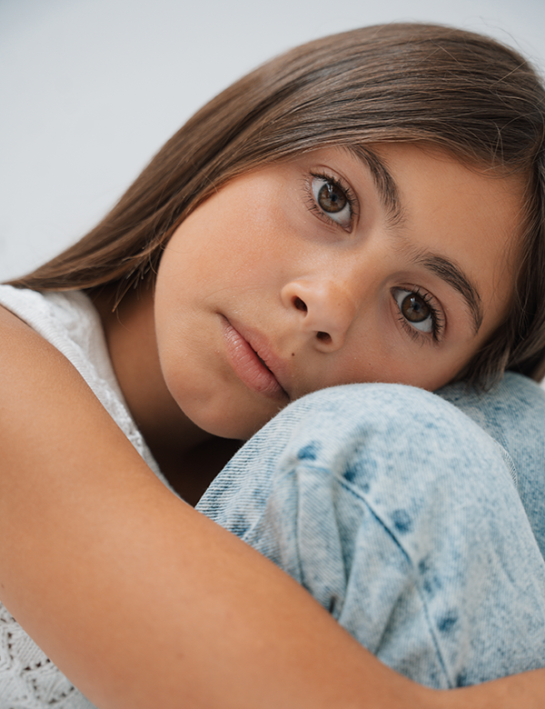Kindermodel met bruin haar Jasmijn S