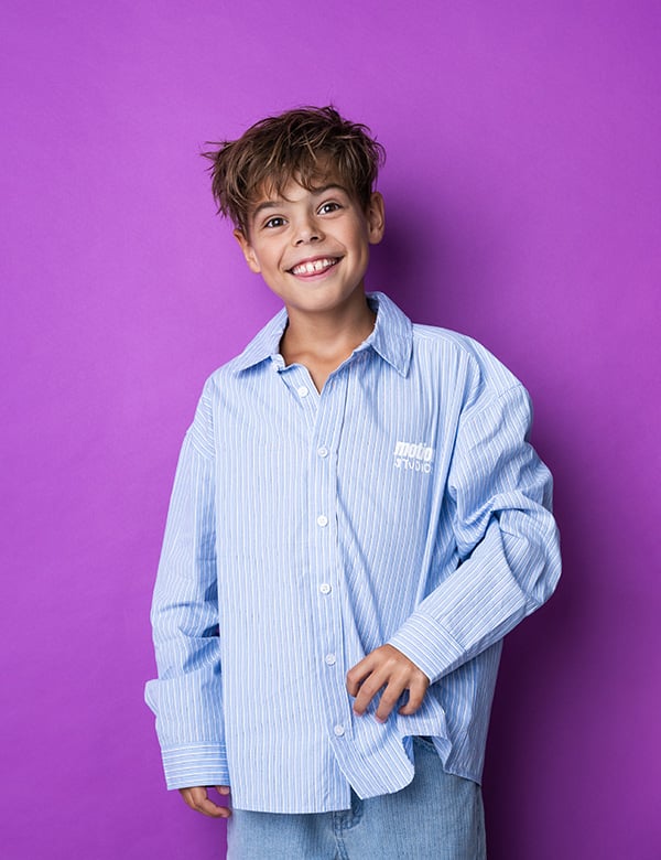 Kindermodel met bruin haar Morris H.