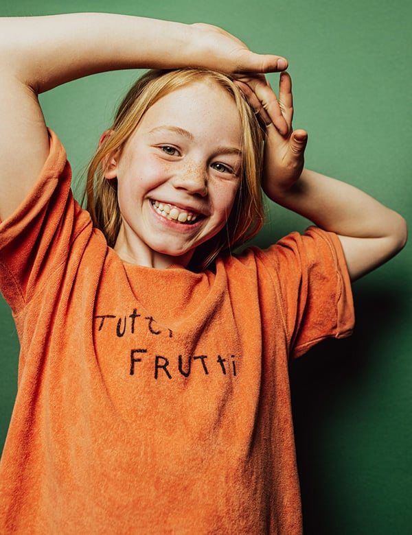 Kinderlijk model met blond/rossig haar en blauw-groene ogen Lise S.