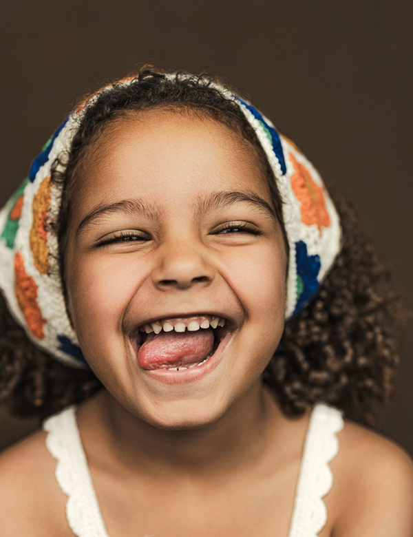 Kindermodel met donkerbruin haar Nadine G.