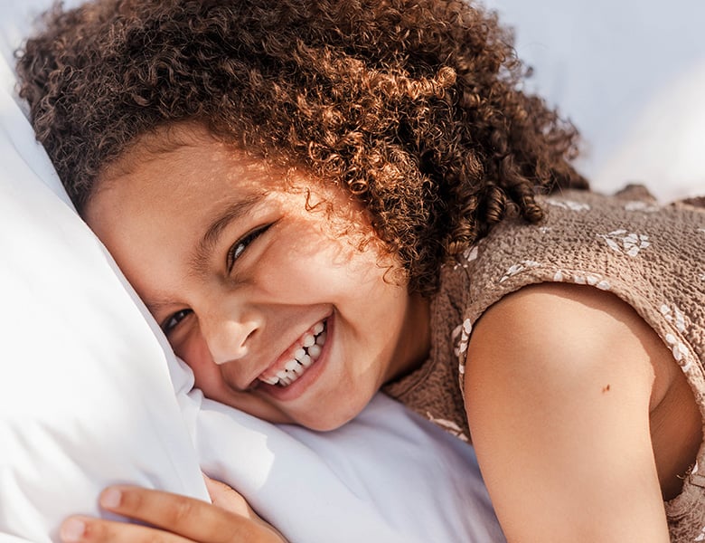 Kindermodel met donkerbruin haar Nadine G.