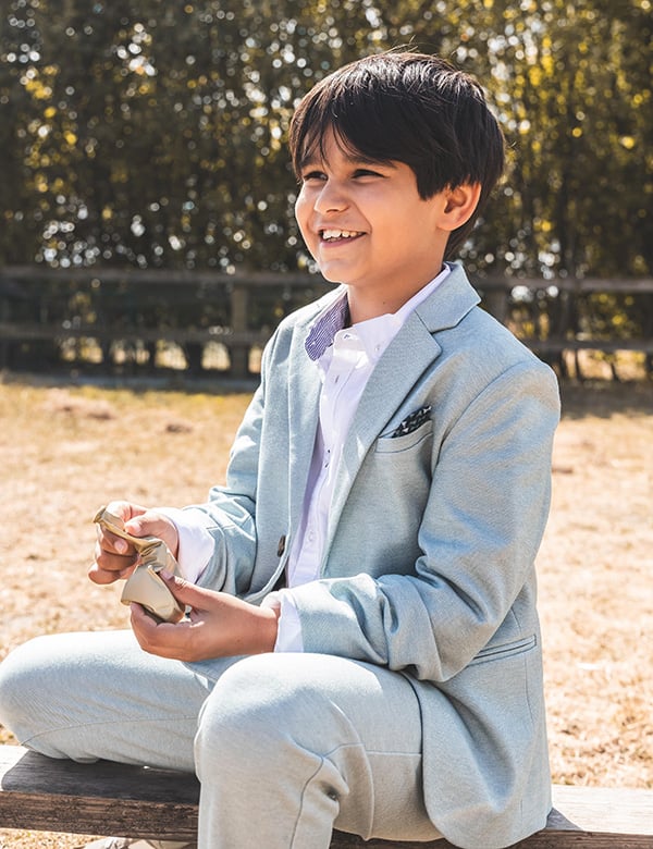 Kinderlijk model met bruin haar en bruine ogen Stan T.