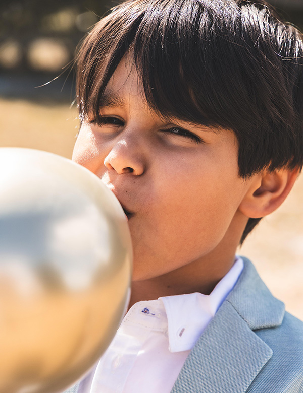 Kinderlijk model met bruin haar en bruine ogen Stan T.