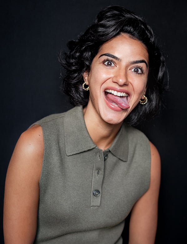 Vrouwelijk model met donker haar Tugce