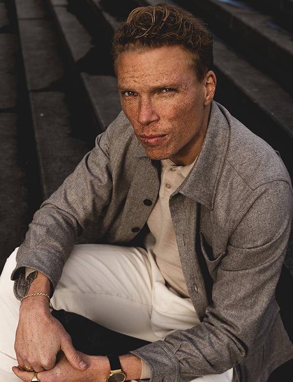 Mannelijk model met rossig haar Arie V.