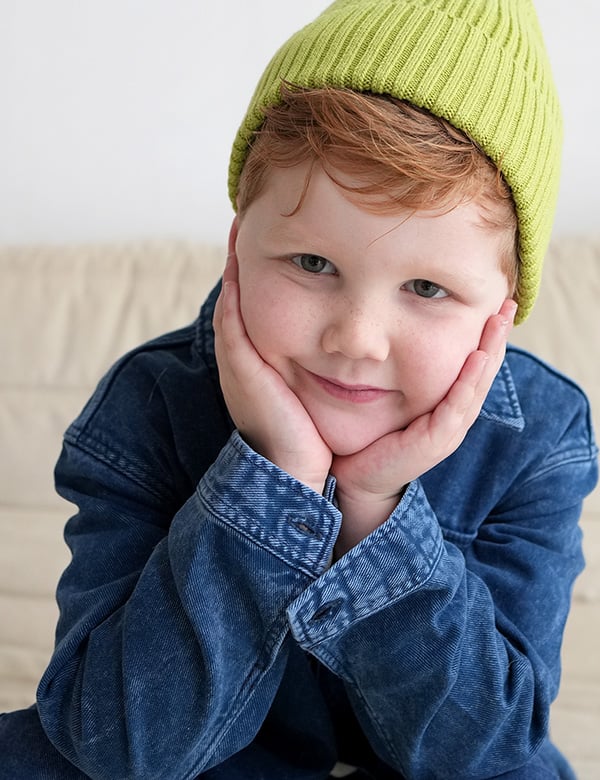 Kindermodel Jongen rossig haar Mason V.