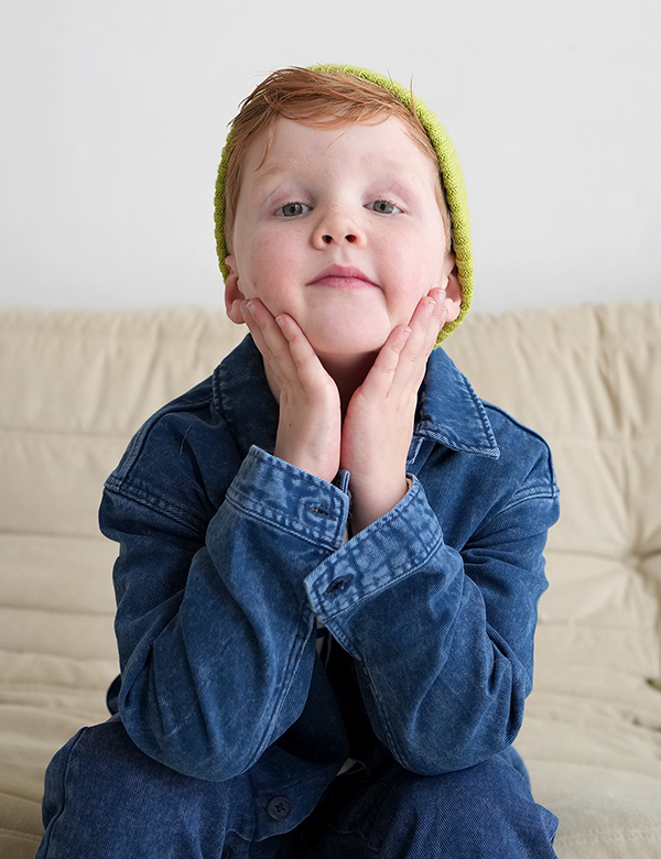 Kindermodel Jongen rossig haar Mason V.