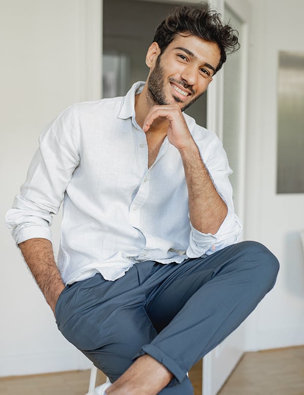Mannelijk model met donker haar Radman