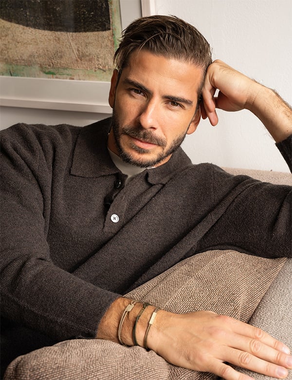 Mannelijk model met bruin haar Joeri Z.