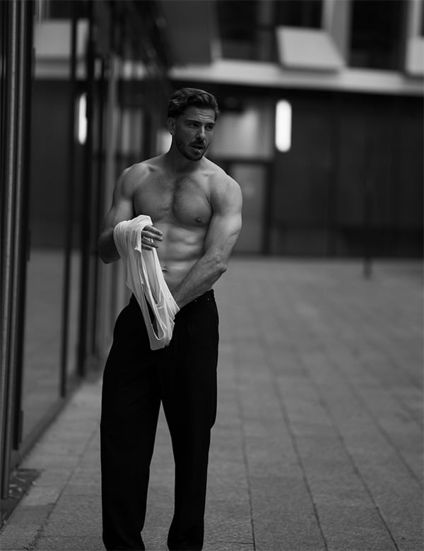 Mannelijk model met bruin haar Joeri Z.