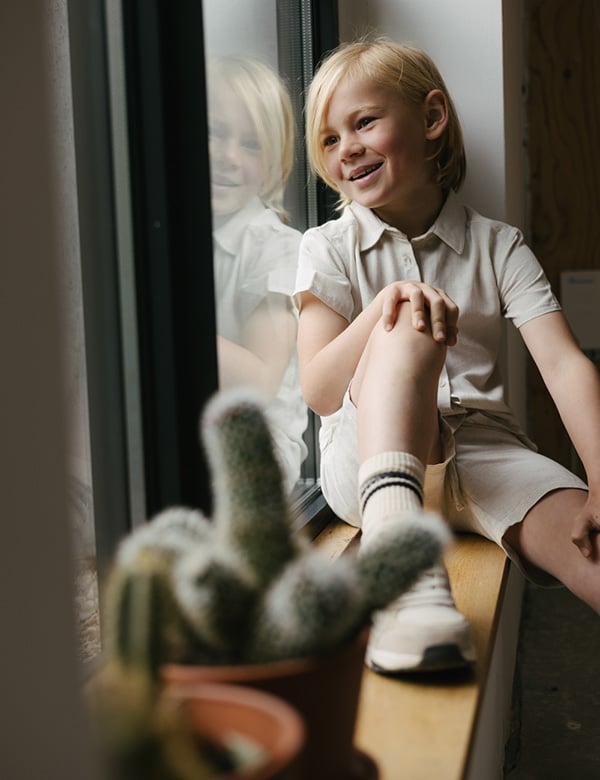 Kindermodel met blond haar Lars R.