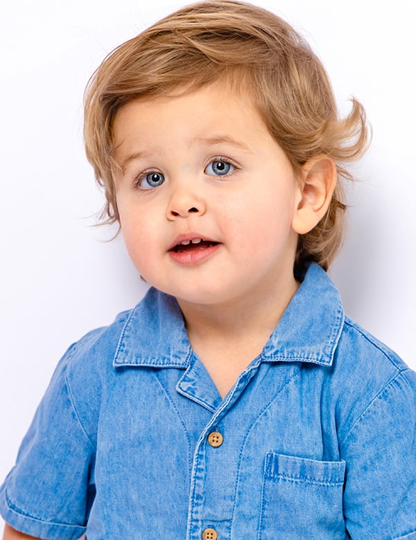 Kindermodel met blond haar Morris A.