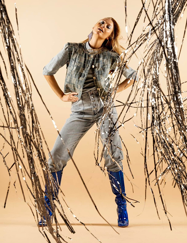 Vrouwelijk model met blond haar Soraya G.