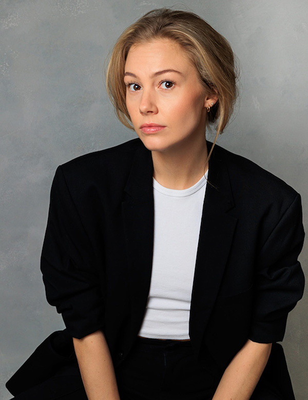 Vrouwelijk model met blond haar Soraya G.