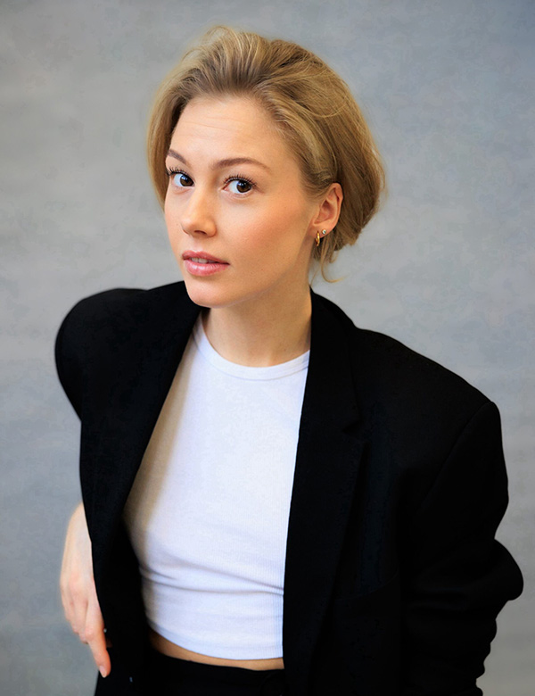 Vrouwelijk model met blond haar Soraya G.