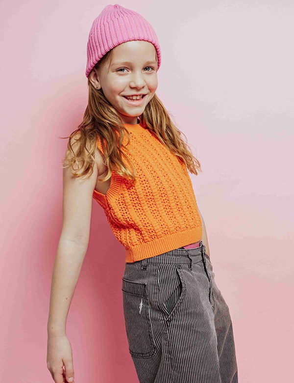 Kindermodel met licht bruin haar en lichte ogen Lux