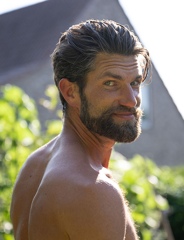 Mannelijk model met blauwe ogen Xavier S.