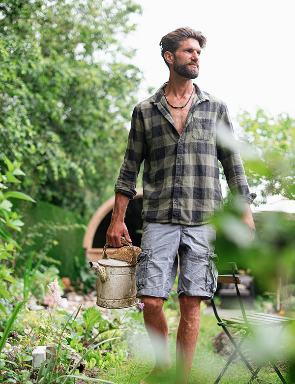 Mannelijk model met blauwe ogen Xavier S.