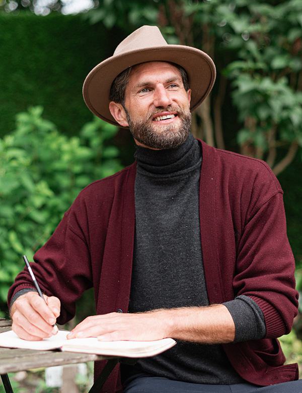 Mannelijk model met blauwe ogen Xavier S.