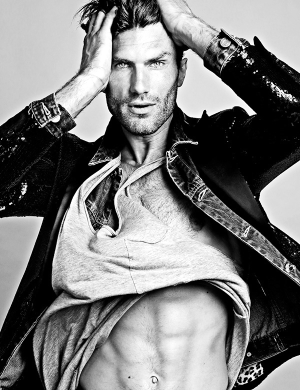 Mannelijk model met blauwe ogen Xavier S.