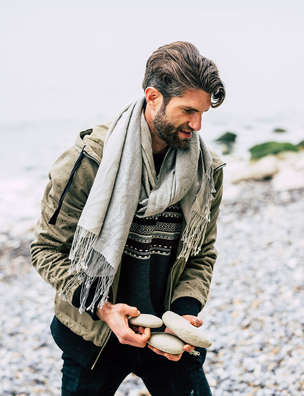 Mannelijk model met blauwe ogen Xavier S.