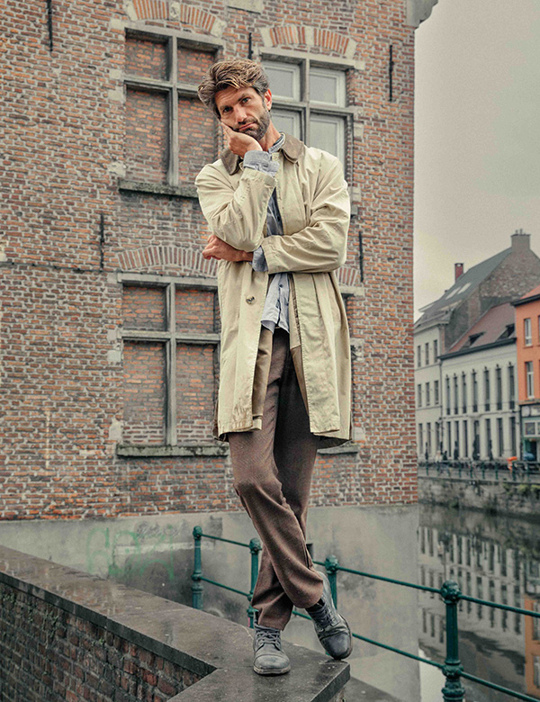 Mannelijk model met blauwe ogen Xavier S.