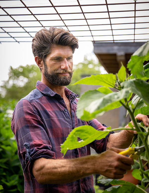 Mannelijk model met blauwe ogen Xavier S.