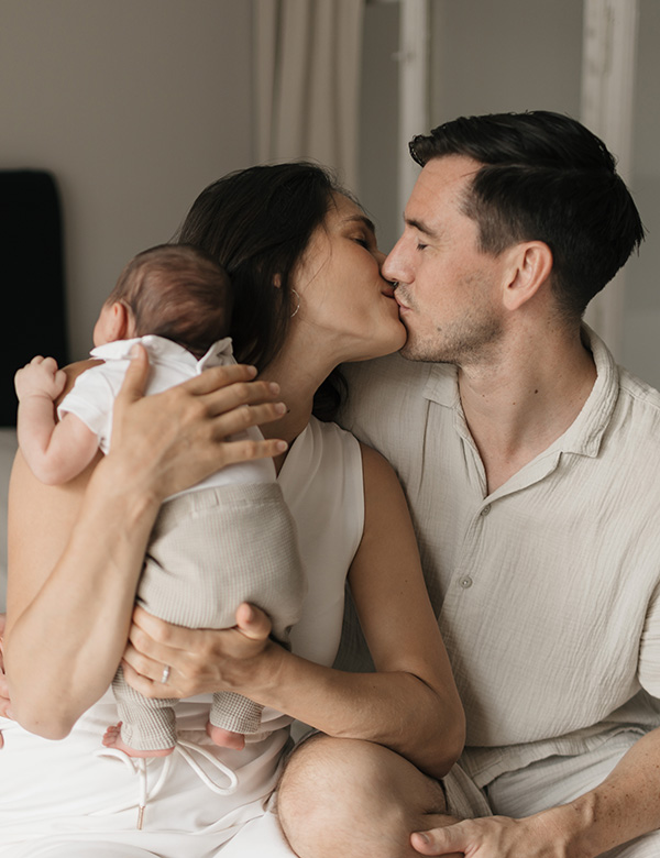 Familie met 3 gezinsleden Familie Netzer.