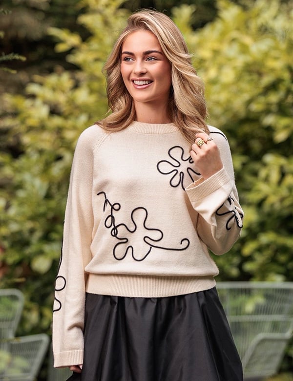 Vrouwelijk model met blond haar Jenny F.