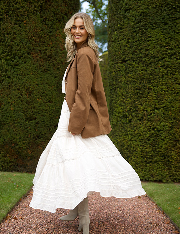 Vrouwelijk model met blond haar Jenny F.