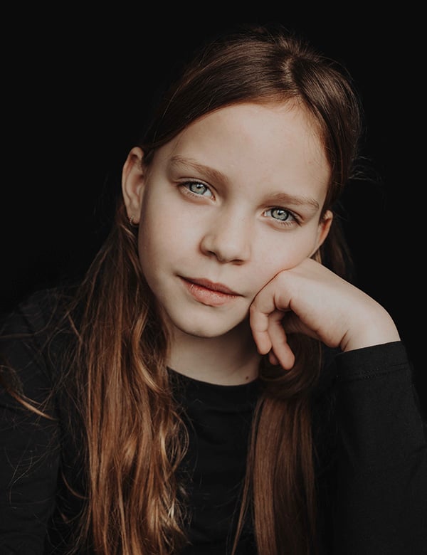 kindermodel met blond haar Lux
