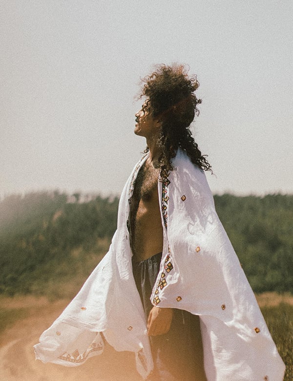 Mannelijk model met donker haar Umer