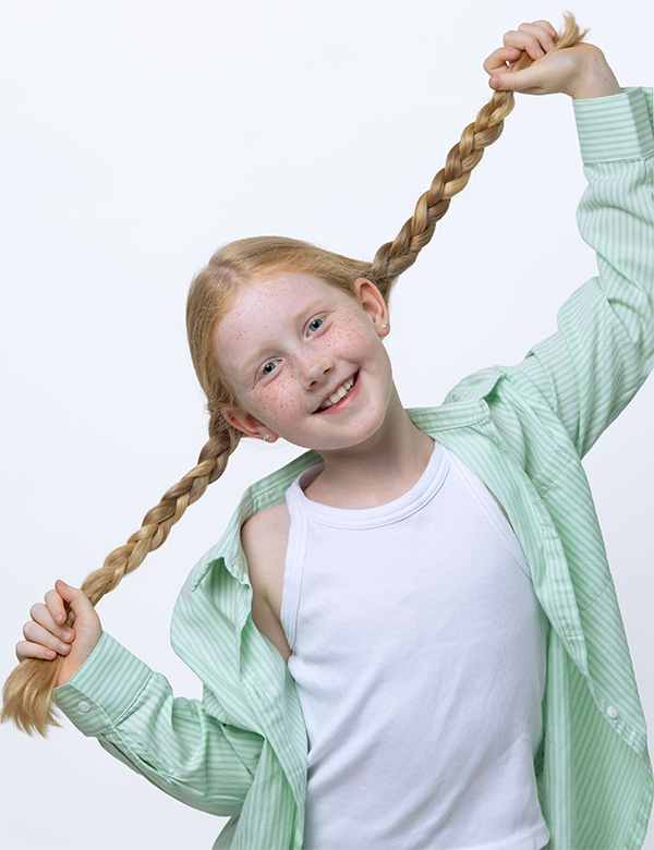 Kindermodel met blond/rossig haar Jolie Kr.