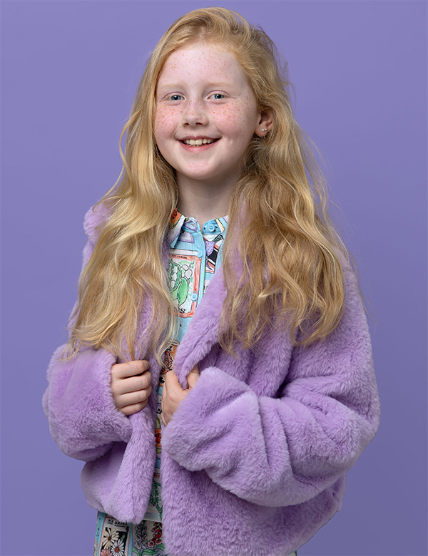 Kindermodel met blond/rossig haar Jolie Kr.