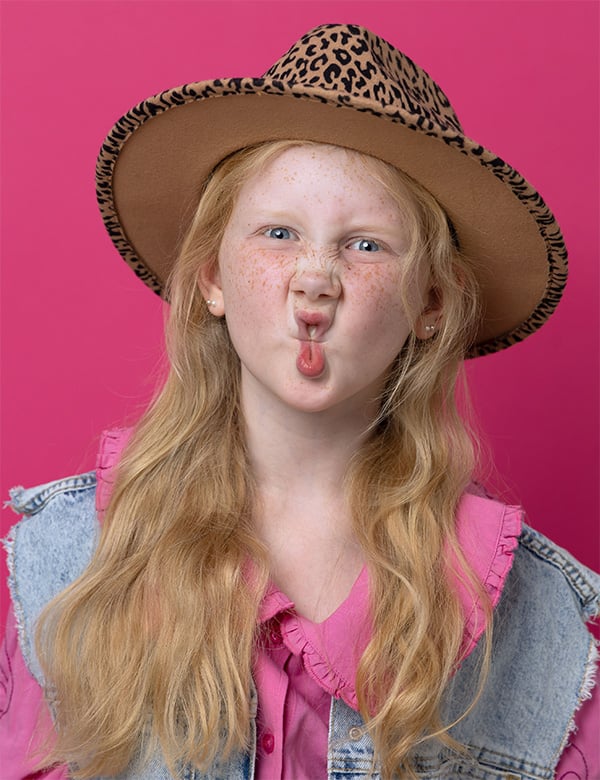Kindermodel met blond/rossig haar Jolie Kr.