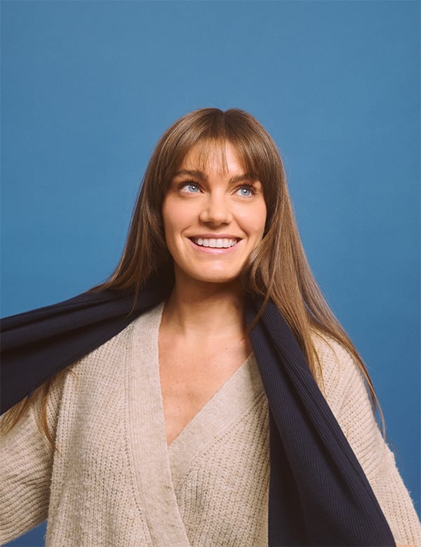 Vrouwelijk model met bruin haar Kiki M.