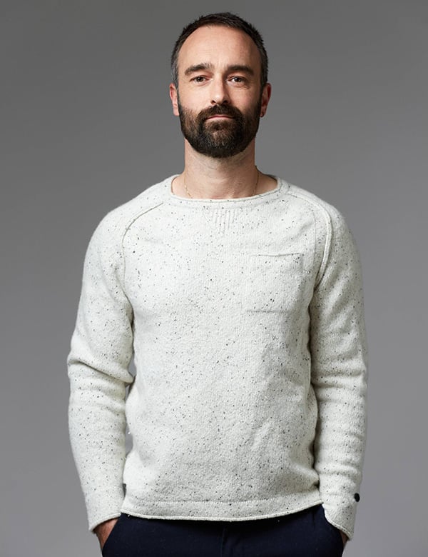 Mannelijk model met bruin haar Ron P.