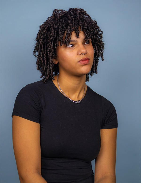 Vrouwelijk model met bruin haar Troy