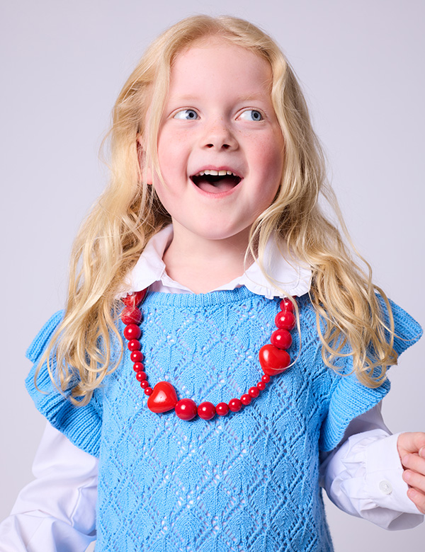 meisjes kindermodel met licht blond haar Dominique