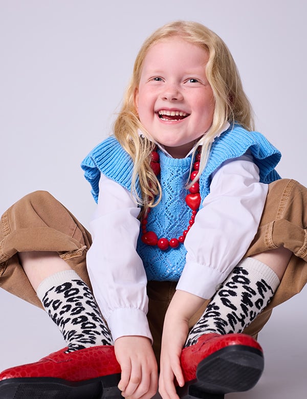 meisjes kindermodel met licht blond haar Dominique
