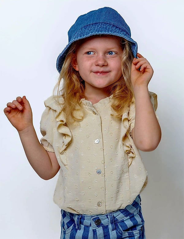 Kindermodel met blond haar Dominique