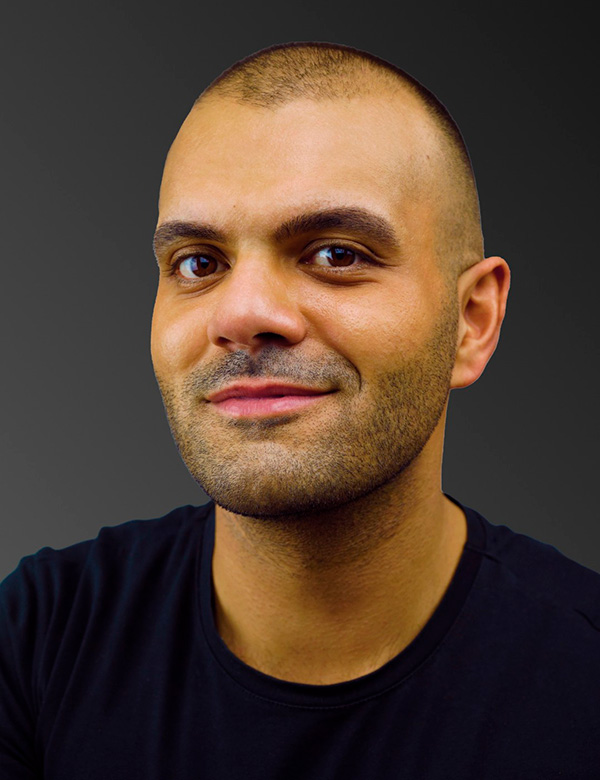 Mannelijk model met bruine ogen Erol