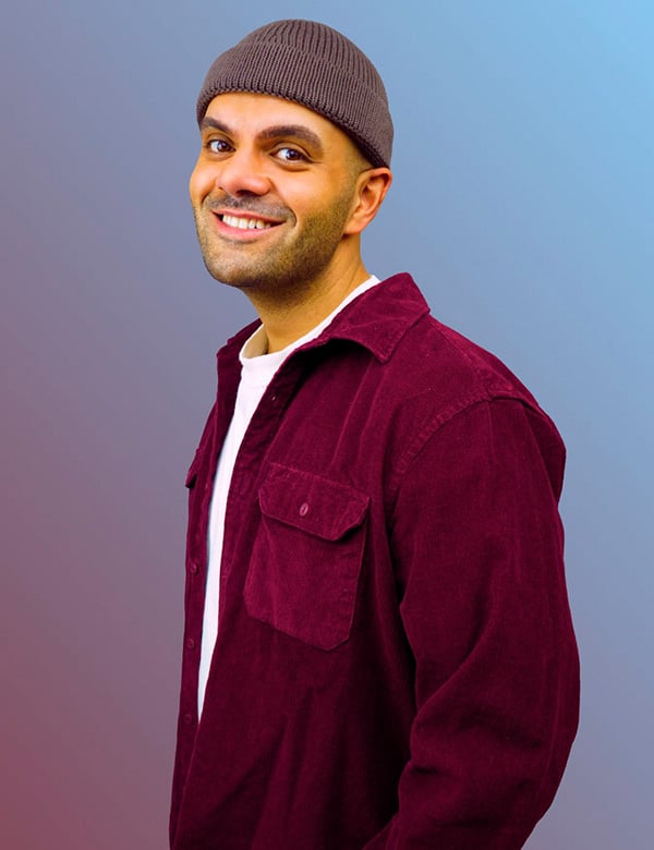 Mannelijk model met bruine ogen Erol