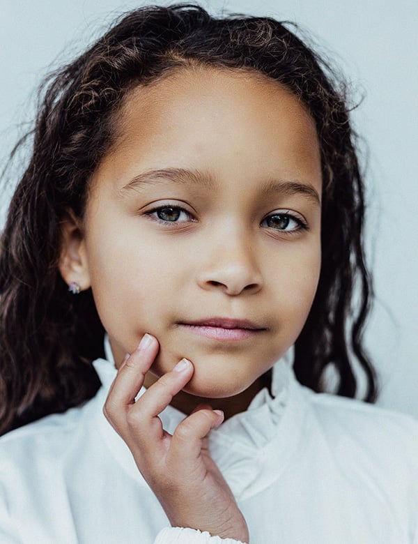 kindermodel met bruin haar Gabrielle